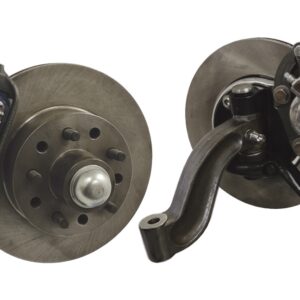 Hot Rod Finned Front Disc Brake Kit for '37 - '41 Spindles Polished
