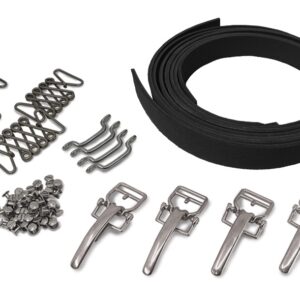 Limeworks Stainless Classic Hood Strap Kit and Leather Black