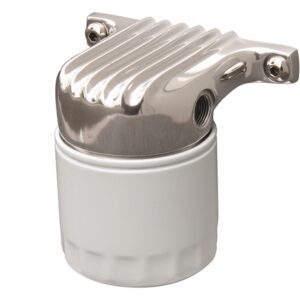 Polished OTB Finned Remote Oil Filter