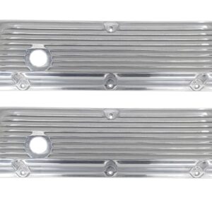 Polished Small Block Ford Finned Valve Covers